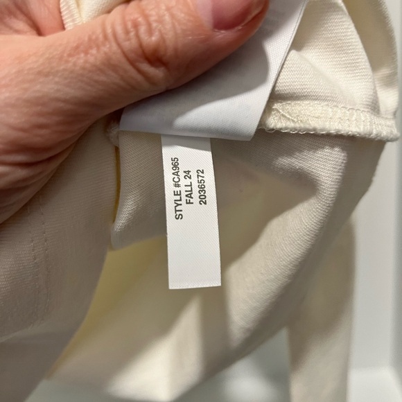 J Crew Factory Puff-sleeve gold button-back top in ivory size Small NEW - Picture 10 of 10